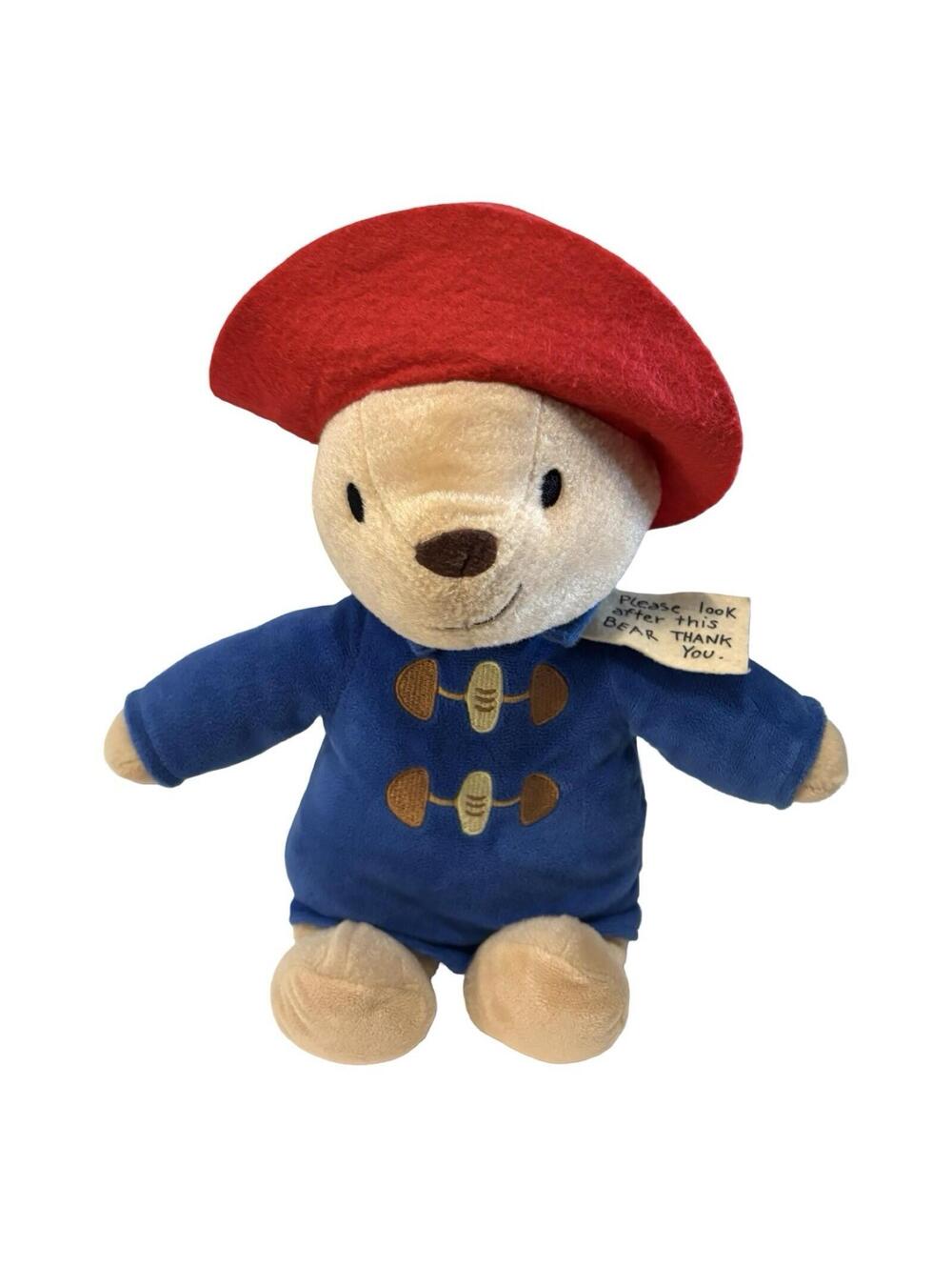 Kohls Cares 12" Paddington Bear Plush 2022 Toy w/ Blue Coat, Red Hat & Note